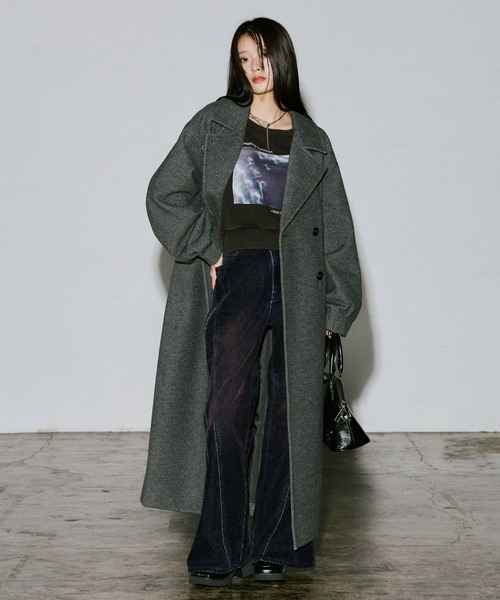 PAGEBOY(ページボーイ)の「フロッキーフレアデニム(デニムパンツ・レディース・ピンク系その他/カーキ系・SMALL/MEDIUM)」の9枚目の写真