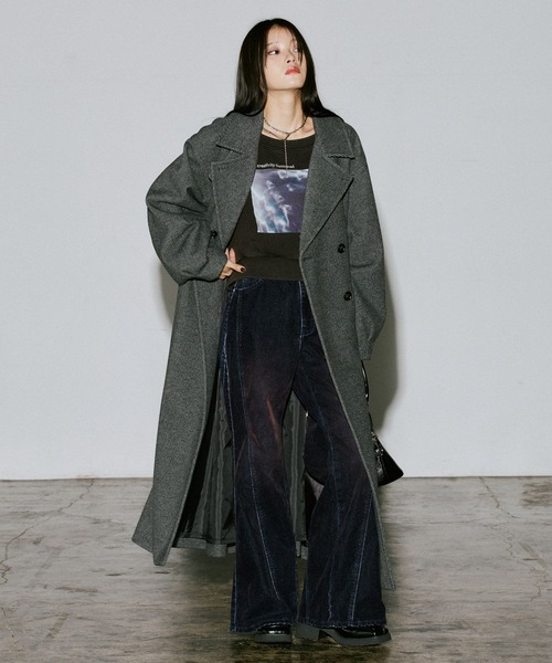 PAGEBOY(ページボーイ)の「フロッキーフレアデニム(デニムパンツ・レディース・ピンク系その他/カーキ系・SMALL/MEDIUM)」の8枚目の写真