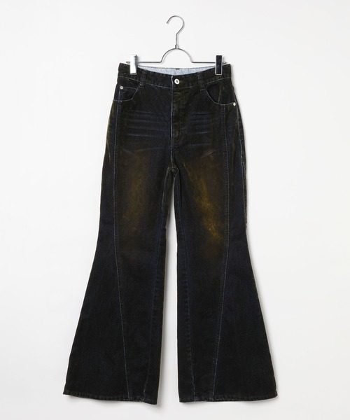 PAGEBOY(ページボーイ)の「フロッキーフレアデニム(デニムパンツ・レディース・ピンク系その他/カーキ系・SMALL/MEDIUM)」の14枚目の写真