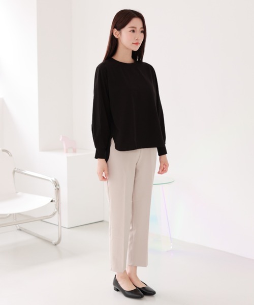 Sleeping Sheep(スリーピングシープ)の「バックドレープシャツ(シャツ/ブラウス・レディース・ホワイト/ブラック・L/M)」の3枚目の写真