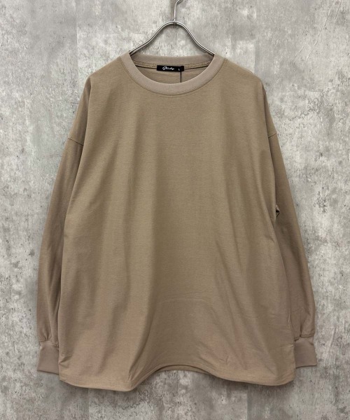 SHISKY（シスキー）の「ドローコード付きBIGロンT(846-05)（Tシャツ/カットソー・メンズ・ブラック×ホワイト/オフホワイト/カーキ/ベージュ/ブラック/チャコールグレー/ブラック×ブラック・XL/L/M）」の6枚目の写真