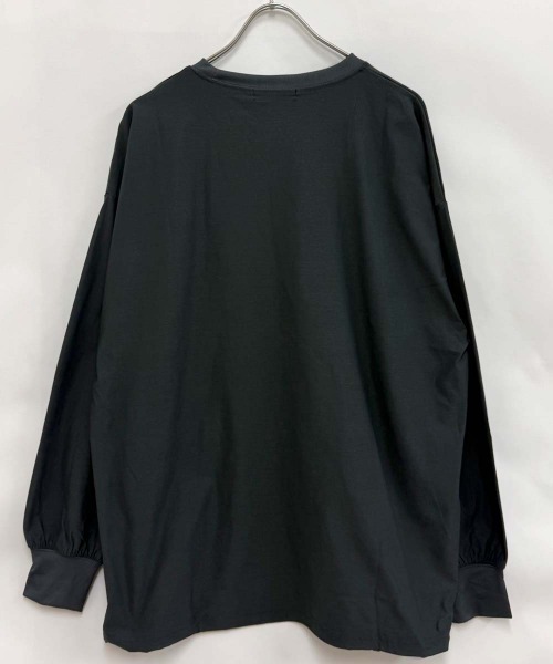 SHISKY（シスキー）の「ドローコード付きBIGロンT(846-05)（Tシャツ/カットソー・メンズ・ブラック×ホワイト/オフホワイト/カーキ/ベージュ/ブラック/チャコールグレー/ブラック×ブラック・XL/L/M）」の12枚目の写真