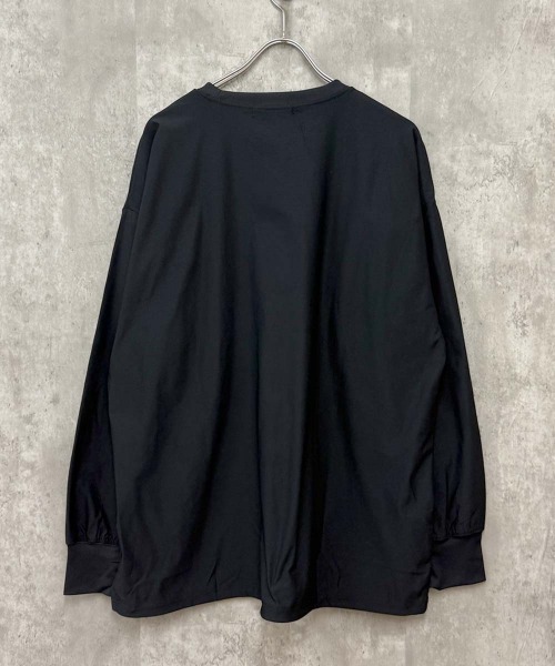SHISKY（シスキー）の「ドローコード付きBIGロンT(846-05)（Tシャツ/カットソー・メンズ・ブラック×ホワイト/オフホワイト/カーキ/ベージュ/ブラック/チャコールグレー/ブラック×ブラック・XL/L/M）」の13枚目の写真