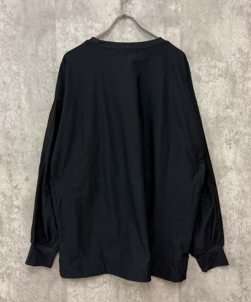 SHISKY（シスキー）の「ドローコード付きBIGロンT(846-05)（Tシャツ/カットソー・メンズ・ブラック×ホワイト/オフホワイト/カーキ/ベージュ/ブラック/チャコールグレー/ブラック×ブラック・XL/L/M）」の15枚目の写真