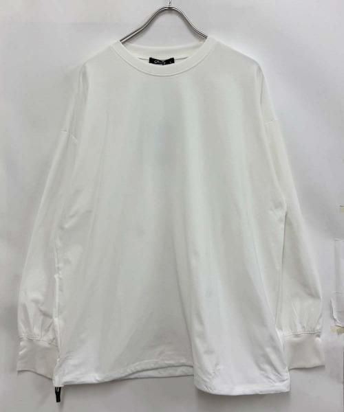 SHISKY（シスキー）の「ドローコード付きBIGロンT(846-05)（Tシャツ/カットソー・メンズ・ブラック×ホワイト/オフホワイト/カーキ/ベージュ/ブラック/チャコールグレー/ブラック×ブラック・XL/L/M）」の16枚目の写真