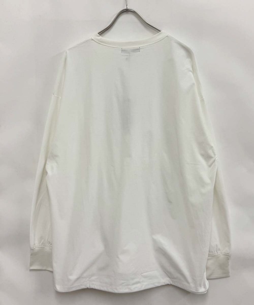 SHISKY（シスキー）の「ドローコード付きBIGロンT(846-05)（Tシャツ/カットソー・メンズ・ブラック×ホワイト/オフホワイト/カーキ/ベージュ/ブラック/チャコールグレー/ブラック×ブラック・XL/L/M）」の17枚目の写真