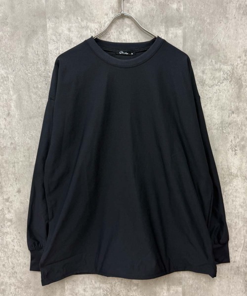 SHISKY（シスキー）の「ドローコード付きBIGロンT(846-05)（Tシャツ/カットソー・メンズ・ブラック×ホワイト/オフホワイト/カーキ/ベージュ/ブラック/チャコールグレー/ブラック×ブラック・XL/L/M）」の21枚目の写真