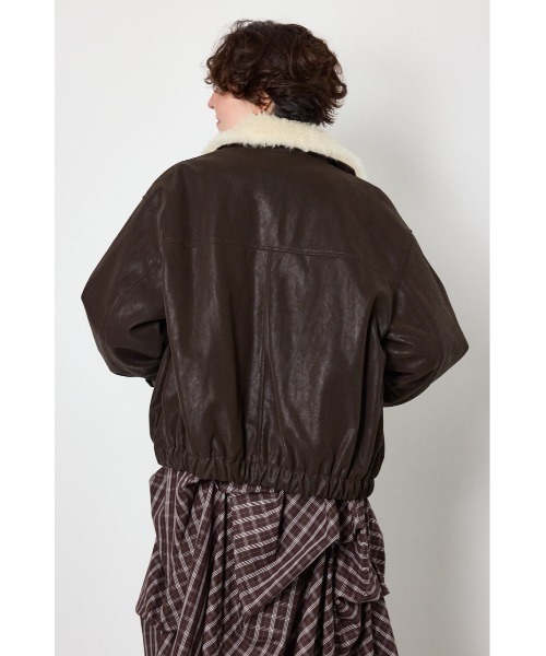 RODEO CROWNS WIDE BOWL（ロデオクラウンズワイドボウル）の「Suede look 2WAY ブルゾン（ブルゾン・レディース・ブラック/ベージュ系その他/ブラウン・FREE）」の6枚目の写真