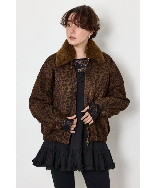 RODEO CROWNS WIDE BOWL（ロデオクラウンズワイドボウル）の「Suede look 2WAY ブルゾン（ブルゾン・レディース・ブラック/ベージュ系その他/ブラウン・FREE）」の9枚目の写真
