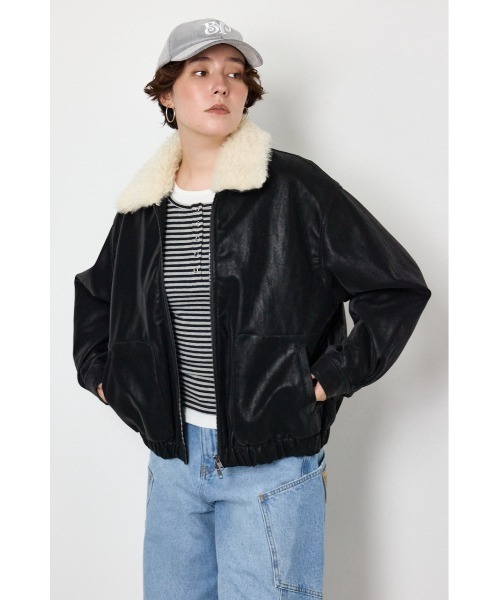 RODEO CROWNS WIDE BOWL（ロデオクラウンズワイドボウル）の「Suede look 2WAY ブルゾン（ブルゾン・レディース・ブラック/ベージュ系その他/ブラウン・FREE）」の15枚目の写真