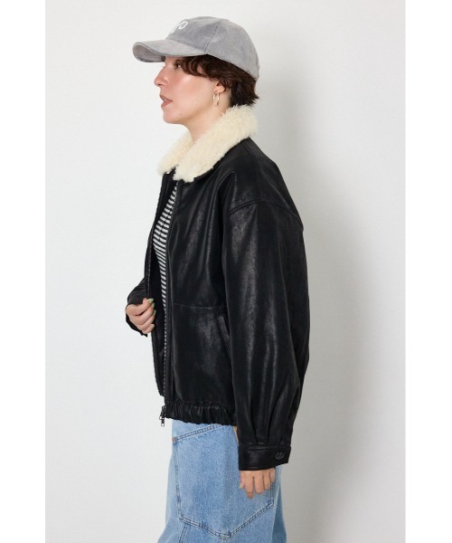 RODEO CROWNS WIDE BOWL（ロデオクラウンズワイドボウル）の「Suede look 2WAY ブルゾン（ブルゾン・レディース・ブラック/ベージュ系その他/ブラウン・FREE）」の16枚目の写真