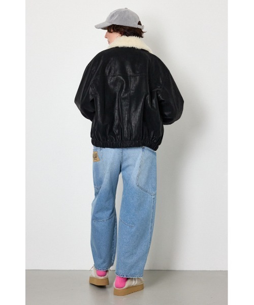 RODEO CROWNS WIDE BOWL（ロデオクラウンズワイドボウル）の「Suede look 2WAY ブルゾン（ブルゾン・レディース・ブラック/ベージュ系その他/ブラウン・FREE）」の20枚目の写真