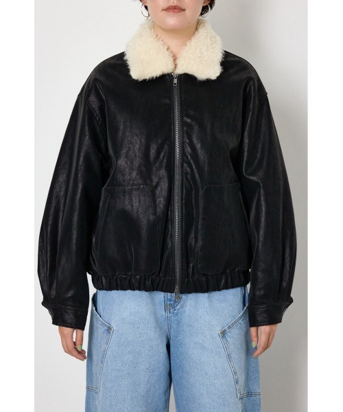 RODEO CROWNS WIDE BOWL（ロデオクラウンズワイドボウル）の「Suede look 2WAY ブルゾン（ブルゾン・レディース・ブラック/ベージュ系その他/ブラウン・FREE）」の21枚目の写真