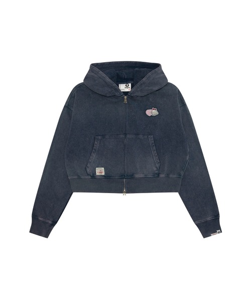 AAPE BY A BATHING APE（エーエイプバイアベイシングエイプ）の「AAPE MAIN ZIP UP HOODIE（パーカー・レディース・ネイビー/ライトピンク・X-SMALL/XX-SMALL/SMALL）」の2枚目の写真