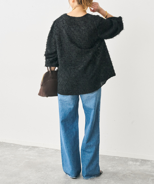 Spick & Span(スピックアンドスパン)の「カットジャガードパフスリーブブラウス(シャツ/ブラウス・レディース・ブラック/アイボリー・FREE)」の12枚目の写真