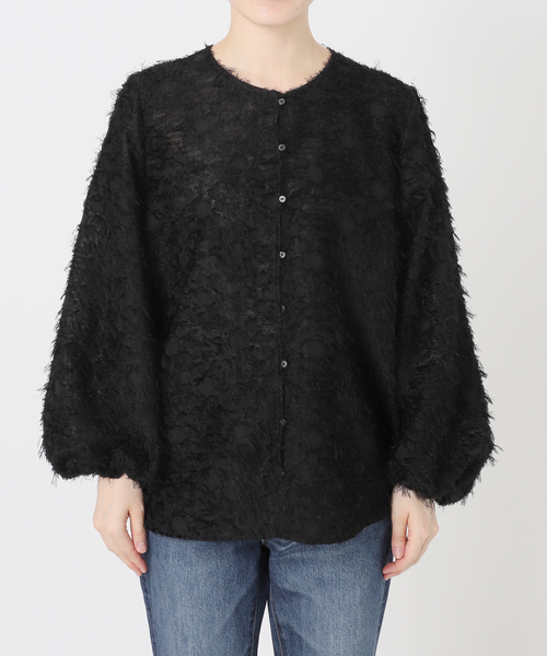 Spick & Span(スピックアンドスパン)の「カットジャガードパフスリーブブラウス(シャツ/ブラウス・レディース・ブラック/アイボリー・FREE)」の19枚目の写真