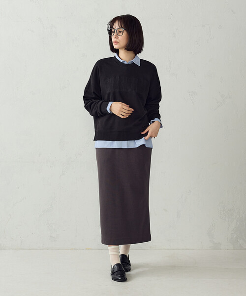 COMME CA ISM(コムサイズム)の「ロゴ裏毛スウェット(Tシャツ/カットソー・レディース・オートミール/ブラック・L/M)」の10枚目の写真