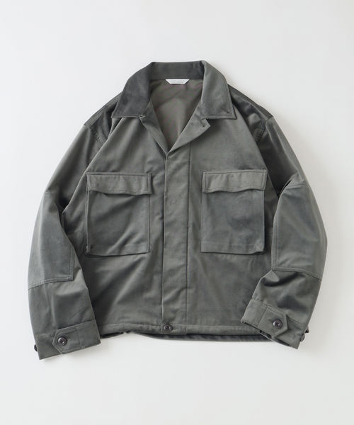 JOURNAL STANDARD（ジャーナルスタンダード）の「ベロア BDU（ミリタリージャケット・メンズ・ピンク/チャコールグレー/ブラック・MEDIUM/LARGE）」の2枚目の写真