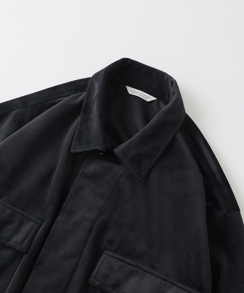 JOURNAL STANDARD（ジャーナルスタンダード）の「ベロア BDU（ミリタリージャケット・メンズ・ピンク/チャコールグレー/ブラック・MEDIUM/LARGE）」の4枚目の写真