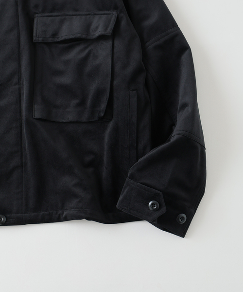 JOURNAL STANDARD（ジャーナルスタンダード）の「ベロア BDU（ミリタリージャケット・メンズ・ピンク/チャコールグレー/ブラック・MEDIUM/LARGE）」の5枚目の写真