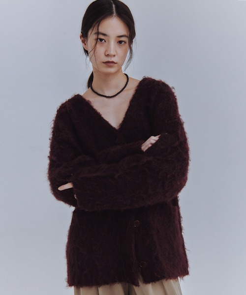 Obis&(オビスアンド)の「シャギーニットカーディガン(カーディガン/ボレロ・レディース・グレー/ベージュ/ボルドー・FREE)」の10枚目の写真