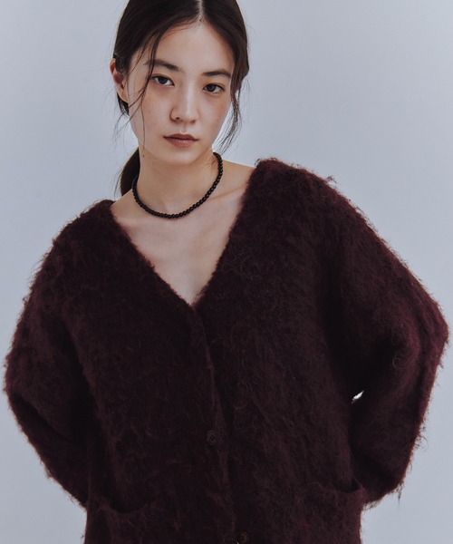 Obis&(オビスアンド)の「シャギーニットカーディガン(カーディガン/ボレロ・レディース・グレー/ベージュ/ボルドー・FREE)」の11枚目の写真