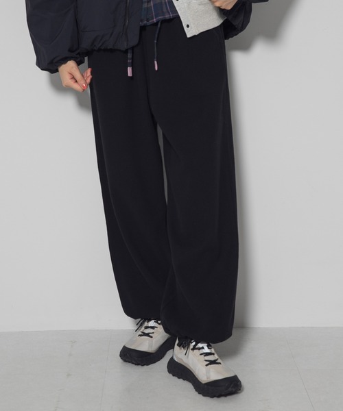 EKAL（エカル）の「ウォームドジャージワイドパンツ（その他パンツ・レディース・ブラック/ダークパープル/アイボリー・ONE）」の16枚目の写真
