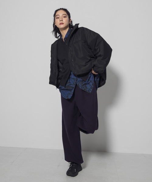 EKAL（エカル）の「ウォームドジャージワイドパンツ（その他パンツ・レディース・ブラック/ダークパープル/アイボリー・ONE）」の8枚目の写真