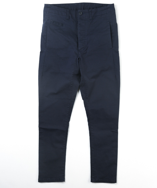 OURET（オーレット）の「20 CHINO STRETCH SLASH POCKET GAZETTE CROTCH SKINNY PANTS（チノパンツ・メンズ・ベージュ/ネイビー/マスタード/カーキ/ブラック・2/3/1）」の4枚目の写真