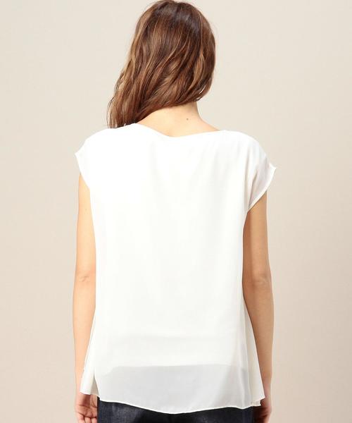 BEAUTY&YOUTH UNITED ARROWS - ELIN サンディングシフォンスリットブラウス BEAUTY&YOUTH UNITED ARROWS（ビューティーアンドユース