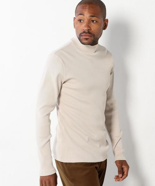 UNITED ARROWS（ユナイテッドアローズ）の「USCM リブ モックネック カットソー◆（Tシャツ/カットソー・メンズ・ベージュ/ネイビー/ブラック/ホワイト・LARGE/SMALL/MEDIUM/X-SMALL/XX-LARGE/X-LARGE）」の9枚目の写真