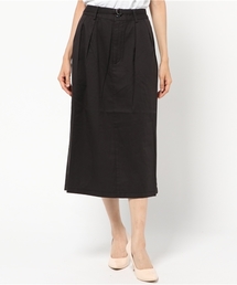 LBC | コットンレーヨンツイルベルト付きタイトスカート(スカート)