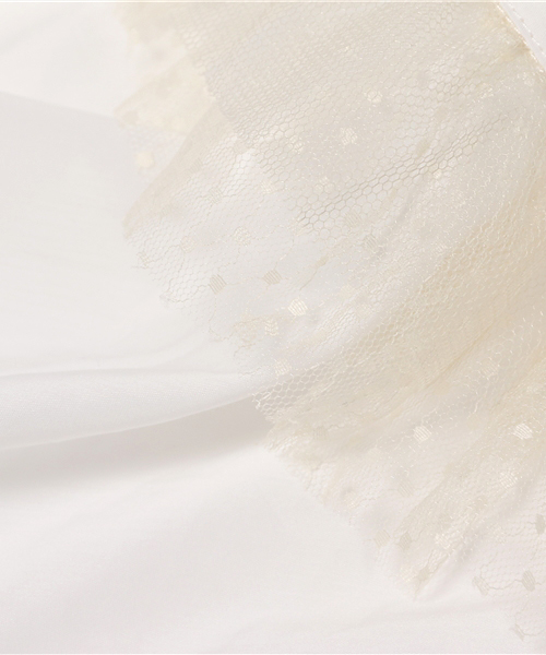 merlot plus（メルロープリュス）の「チュールピエロ襟ブラウス2299（シャツ/ブラウス・レディース・ブラック/オフホワイト・FREE）」の10枚目の写真