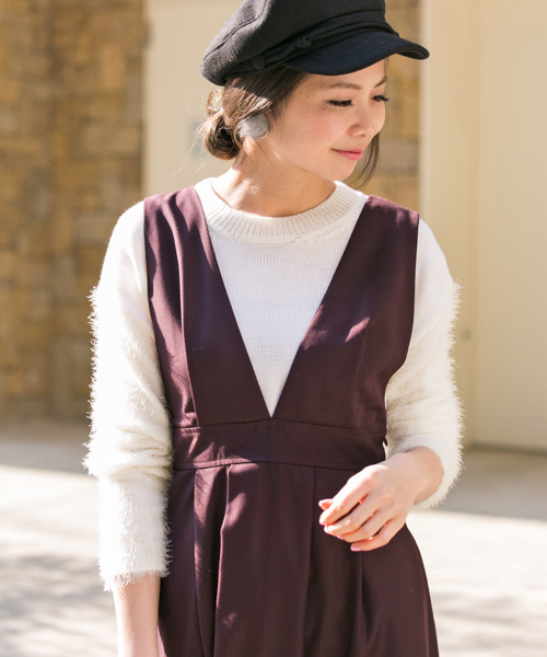 URBAN RESEARCH Sonny Label(アーバンリサーチサニーレーベル)の「Sonny Label 袖シャギーニットプルオーバー(ニット/セーター・レディース・ブラック/ホワイト/レッド系その他・FREE)」の1枚目の写真