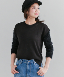 URBAN RESEARCH Sonny Label | Sonny Label 袖シャギーニットプルオーバー(ニット/セーター)