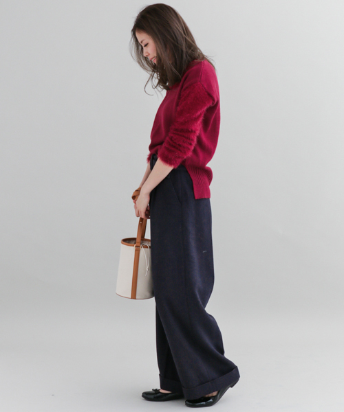 URBAN RESEARCH Sonny Label(アーバンリサーチサニーレーベル)の「Sonny Label 袖シャギーニットプルオーバー(ニット/セーター・レディース・ブラック/ホワイト/レッド系その他・FREE)」の7枚目の写真