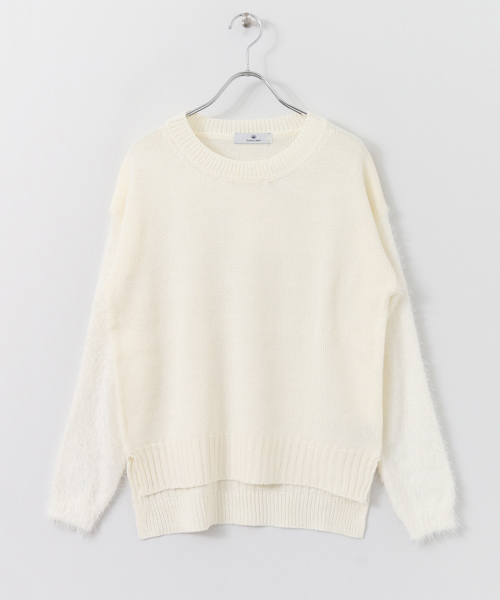 URBAN RESEARCH Sonny Label(アーバンリサーチサニーレーベル)の「Sonny Label 袖シャギーニットプルオーバー(ニット/セーター・レディース・ブラック/ホワイト/レッド系その他・FREE)」の11枚目の写真