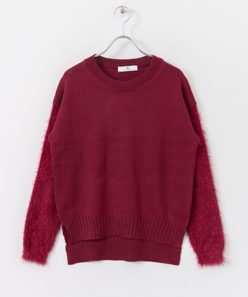 URBAN RESEARCH Sonny Label(アーバンリサーチサニーレーベル)の「Sonny Label 袖シャギーニットプルオーバー(ニット/セーター・レディース・ブラック/ホワイト/レッド系その他・FREE)」の13枚目の写真