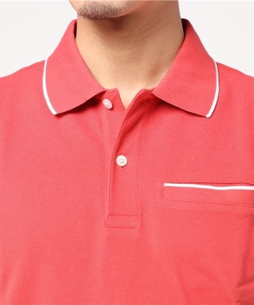 BROOKS BROTHERS（ブルックスブラザーズ）の「Red Fleece コットンピケ ティップド ポロシャツ 【洗濯機使用可】（ポロシャツ・メンズ・ネイビー/レッド・LARGE/X-SMALL/MEDIUM/SMALL）」の5枚目の写真