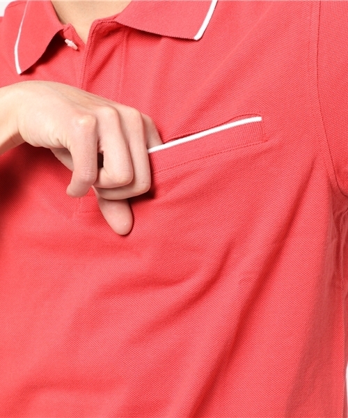 BROOKS BROTHERS（ブルックスブラザーズ）の「Red Fleece コットンピケ ティップド ポロシャツ 【洗濯機使用可】（ポロシャツ・メンズ・ネイビー/レッド・LARGE/X-SMALL/MEDIUM/SMALL）」の7枚目の写真