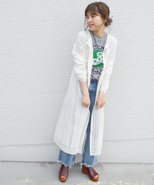 Khaju(カージュ)の「Khaju:アンティークレース2WAYハオリ◇(カーディガン/ボレロ・レディース・ホワイト/ネイビー・ONE SIZE)」の8枚目の写真