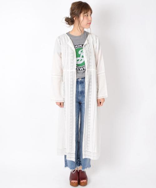 Khaju(カージュ)の「Khaju:アンティークレース2WAYハオリ◇(カーディガン/ボレロ・レディース・ホワイト/ネイビー・ONE SIZE)」の11枚目の写真