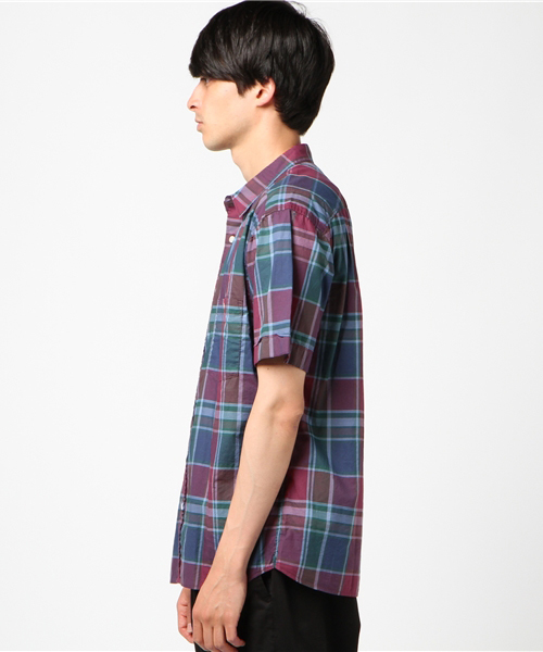 GLOSTER（グロスター）の「コンパクトチェックシャツ（シャツ/ブラウス・メンズ・グレー/ブルー・S/M/L）」の3枚目の写真