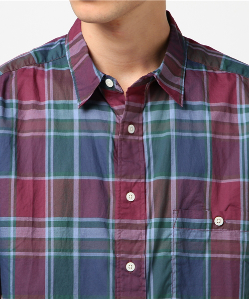 GLOSTER（グロスター）の「コンパクトチェックシャツ（シャツ/ブラウス・メンズ・グレー/ブルー・S/M/L）」の5枚目の写真