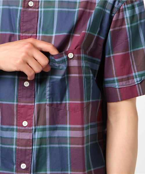 GLOSTER（グロスター）の「コンパクトチェックシャツ（シャツ/ブラウス・メンズ・グレー/ブルー・S/M/L）」の7枚目の写真