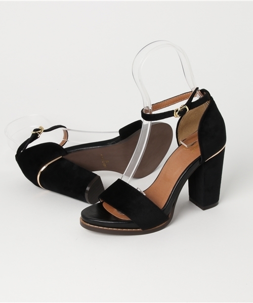 N.(N. Natural Beauty Basic)(エヌエヌナチュラルビューティーベーシック)の「【JJ 10月号掲載】ベロアサンダル(サンダル・レディース・ピンク/ブラック/グレー・MEDIUM/LARGE/SMALL)」の4枚目の写真