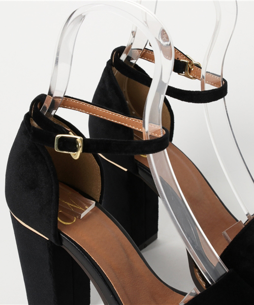 N.(N. Natural Beauty Basic)(エヌエヌナチュラルビューティーベーシック)の「【JJ 10月号掲載】ベロアサンダル(サンダル・レディース・ピンク/ブラック/グレー・MEDIUM/LARGE/SMALL)」の6枚目の写真