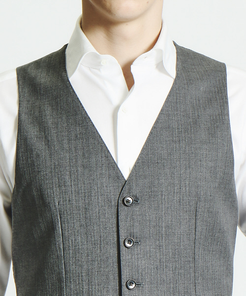 ABAHOUSE（アバハウス）の「【NEW ZEALAND WOOL】ウールドビーベスト（ベスト・メンズ・グレー/ネイビー/ブラック・2/3）」の7枚目の写真