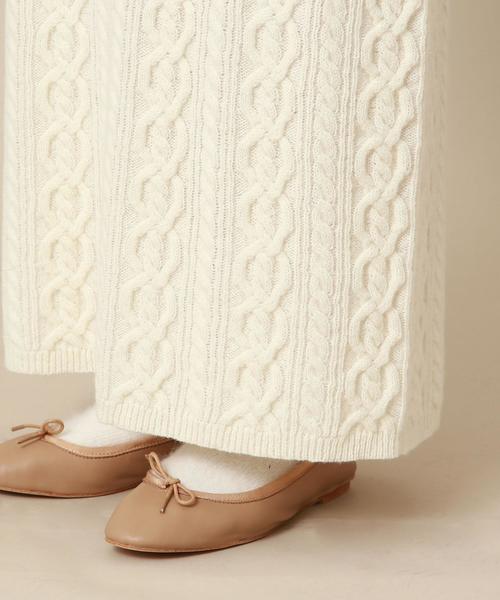 Another Edition（アナザーエディション）の「ケーブルニットロングスカート（スカート・レディース・オフホワイト/ブラウン/ケリー・FREE）」の15枚目の写真