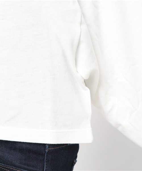 WEGO(ウィゴー)の「WEGO/オープンショルダーフリルロングカットソー(Tシャツ/カットソー・レディース・ブラック/オフホワイト・FREE)」の13枚目の写真